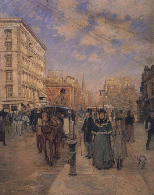 Theodore Robinson Fifth Avenue at Madison Square oil painting picture
